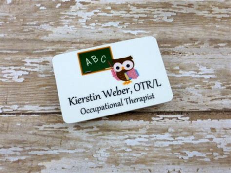 Teacher Name Badge Name Tag Office Name Badgevery Durable | Etsy