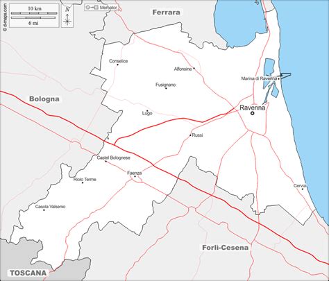 Rávena Mapa gratuito mapa mudo gratuito mapa en blanco gratuito