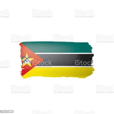 Mozambique Flag Vector Illustration On A White Background Stock