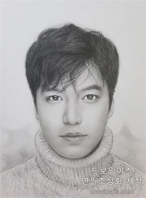 이민호 연필초상화 연예인그림 2b연필 샤프 찰필 초상화제작 초상화갤러리 초상화제작 드로잉이즈