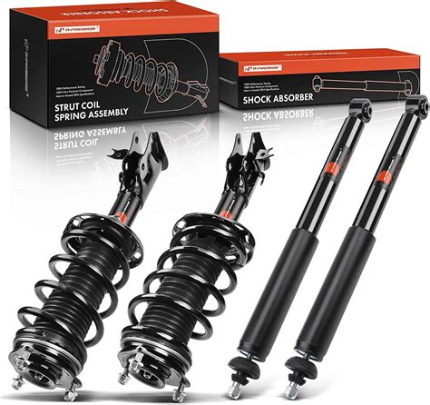 A Premium Set 4 Front And Rear Complete Shock Absorber Strut And Coil Spring Assembly Compatible