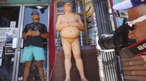 In Pictures Nude Donald Trump Statues Amuse Crowds BBC News