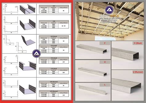 All types of Dropped Ceiling Profiles | AZIN TRADE OF ASIA Co.Ltd 