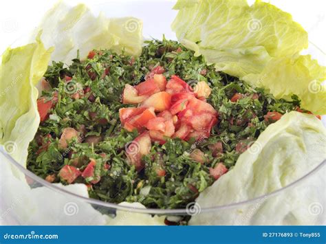 Lebanese Salad - Tabouleh (isolated) Stock Image - Image of lettuce ...