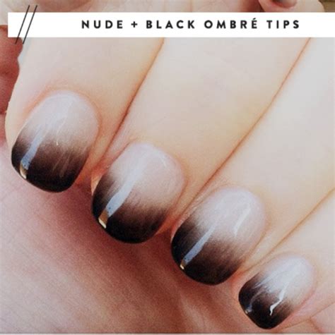 Black nude ombré nails Nails Goth nail art Goth nails