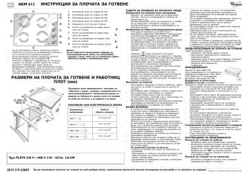 Whirlpool AKM 613 IX 01 Hob Програмна схема Manualzz