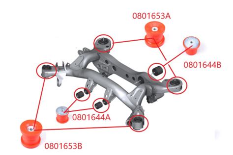 Zestaw Tulei Tylnej Belki MPBS COMFORT SERIES 0801653AB MPBS