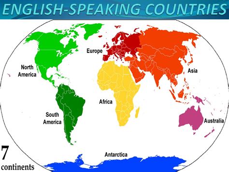 English Speaking Countries In The World Map