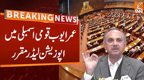 Omar Ayub Appointed As Opposition Leader In National Assembly