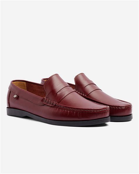 Mocasines Formales Cuero Vinotinto Beluar