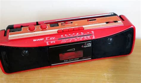 RED SHARP QT 250E R Portable Radio Cassette Recorder Faulty Spares Or