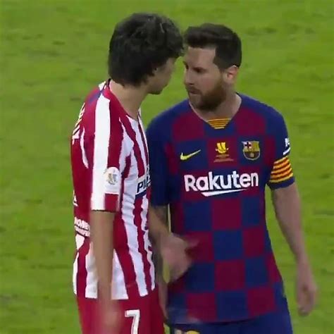 Joao Felix Squares Up To Lionel Messi During Fiery Scenes In Spanish