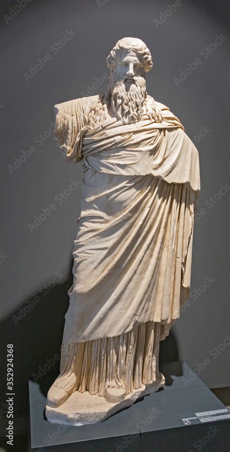 Rome, Italy - January, 8, 2020. Ancient statues on display of National ...