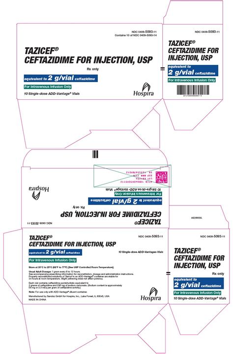 Tazicef Package Insert Drugs