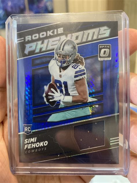 Panini Optic Rookie Phenoms Simi Fehoko Patch Rc Blue Prizm Rp