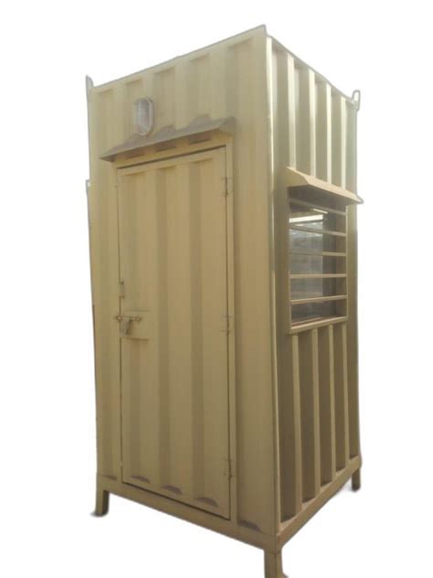 Rectangular Steel Portable Security Cabin For Guard Room At Rs 40000