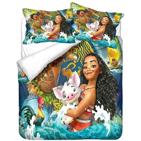 Parure De Lit D Les Dessins Anim S Moana Vaiana Microfibre