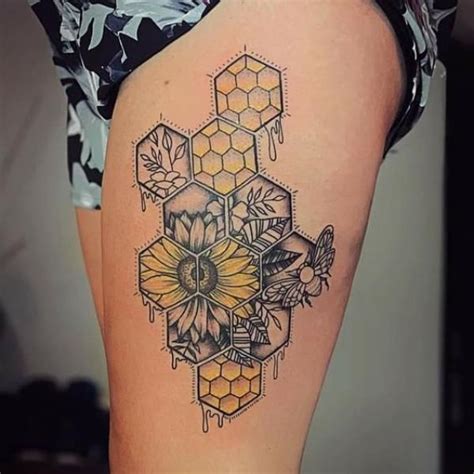 50 Honeycomb Tattoo Designs With Meaning Art And Design In 2024