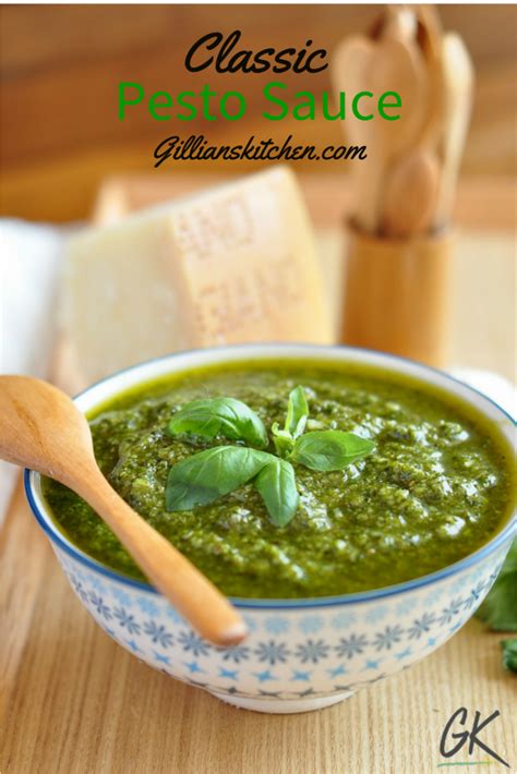 Pesto Sauce A Classic Italian Style Basil Pesto From Gillians Kitchen