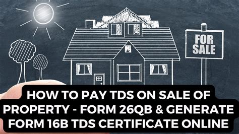 How To Pay TDS On Sale Purchase Of Property For Single Or Joint