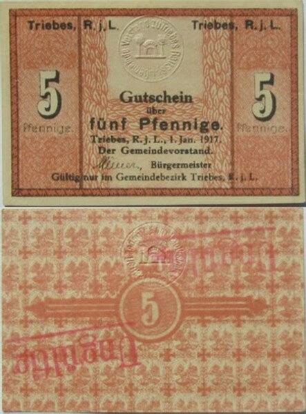 Pfennig Triebes Ville De Triebes Reuss Schleiz Numista