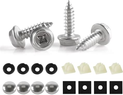 Rustproof License Plate Screws For Securing License Plates Frames And