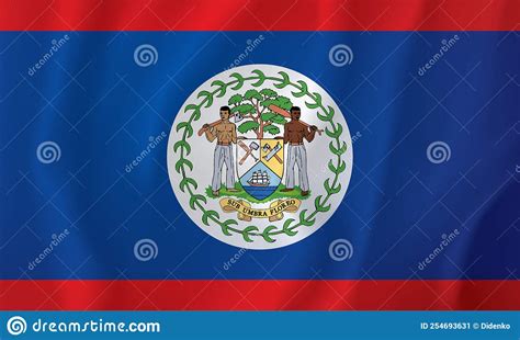 Belize Vector Map With Flag Inside Isolated On A White Background