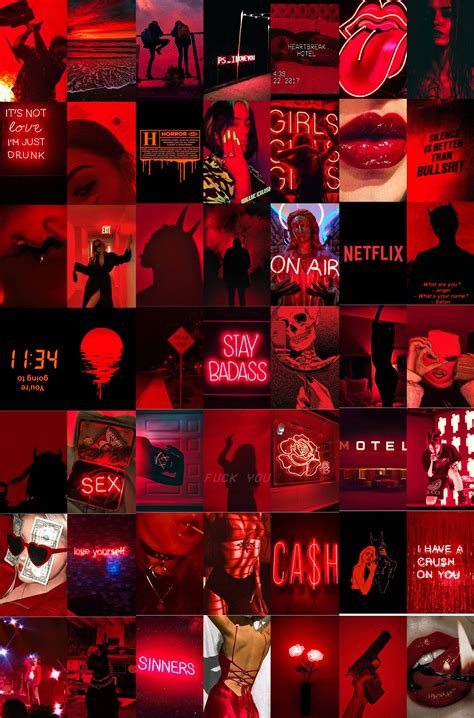 Aesthetic Grunge Red Neon Aesthetic Wallpaper