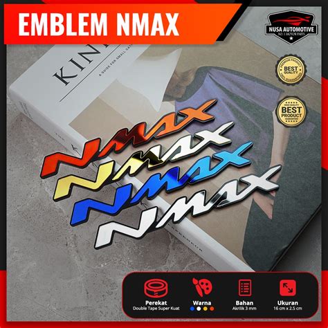 Jual EMBLEM NMAX 3D LOGO NMAX EMBLEM MOTOR BUKAN STIKER ATAU STICKER