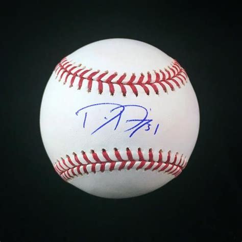 Dane Dunning Signed Autographed White Rawlings Rookie Baseball With JSA