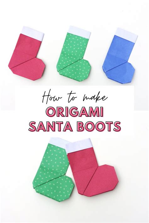 Origami Stocking Santa Boot Gathering Beauty Christmas Origami