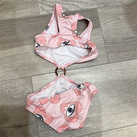 Submarine Swim Submarine Swim Girls One Piece Evil Eye Bikini Size