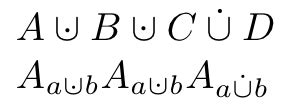 amsmath - Mathematical symbol for disjoint set union - TeX - LaTeX Stack Exchange