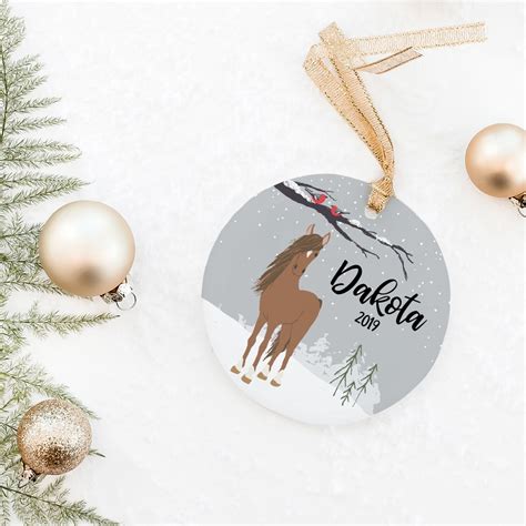 Horse Ornament, Personalized Horse Ornament, Horse Christmas Ornament, Horse Ornament, Gift for ...