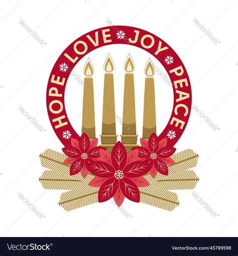 Holiday advent candles Royalty Free Vector Image