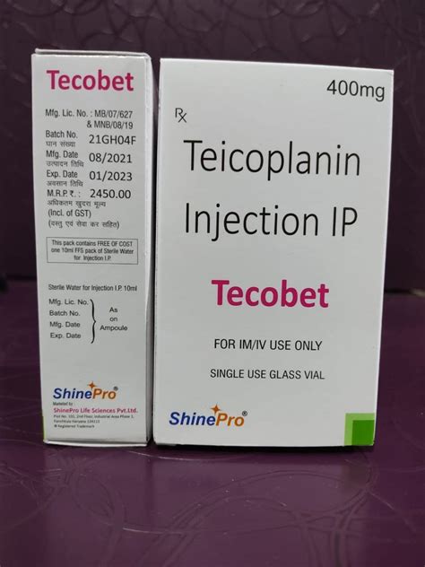 Teicoplanin Injection Ip At 450 Vial Teicoplanin Injection In