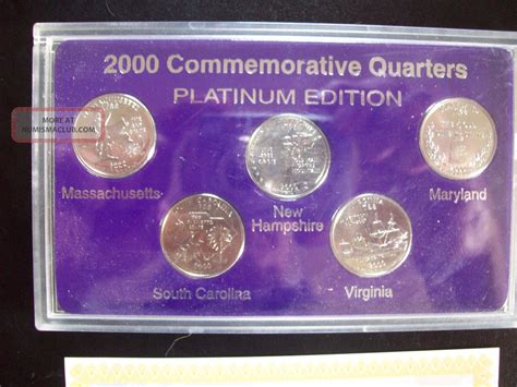 2000 Commemorative State Quarters Platinum Edition Brilliant Uncirculated