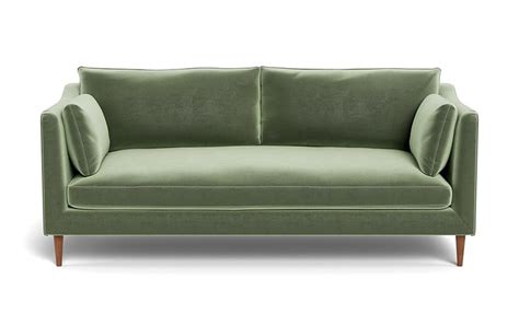 Caitlin Custom Sofa By The Everygirl In Celadon Performance Plush