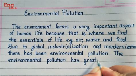 Environment Pollution Essay For Class Sitedoct Org