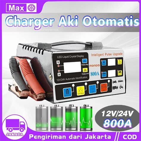 Jual Charger Aki Otomatis 12V 24V Smart Intelligent Auto Repair Mobil