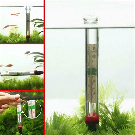 2 Szt Szklany Termometr Akwarium Termometr Wodny Grandado