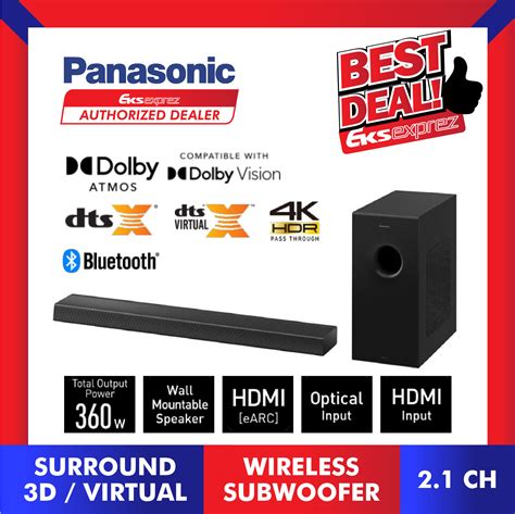 Panasonic Soundbar Sc Htb Ch Wireless Subwoofer Soundbar Sc