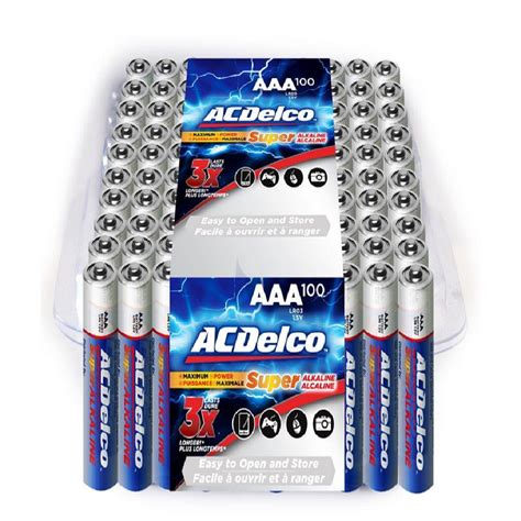 Acdelco Of Aaa Super Alkaline Battery With Recloseble Box Ac