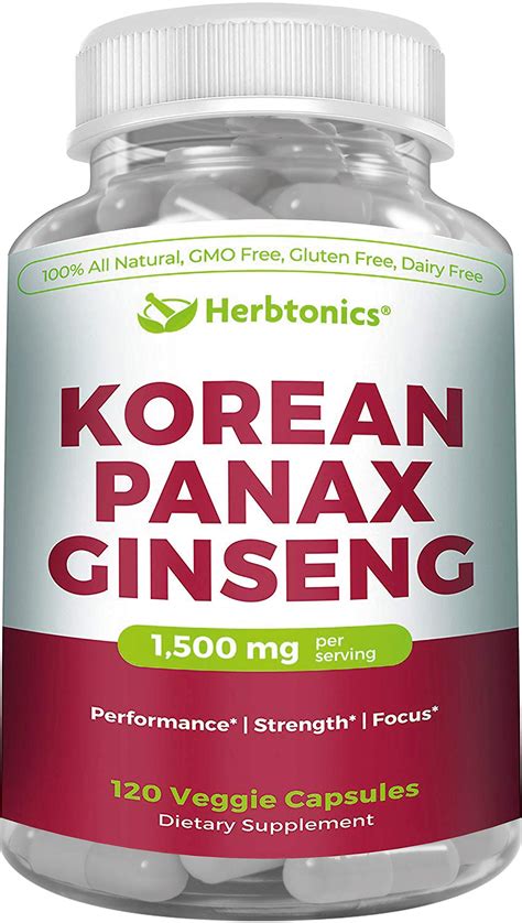 High Strength Korean Red Panax Ginseng 1500 Mg 120 Capsules New Packaging 704725379198 Ebay