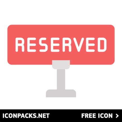 Free Red Reserved Restaurant Sign Svg Png Icon Symbol Download Image