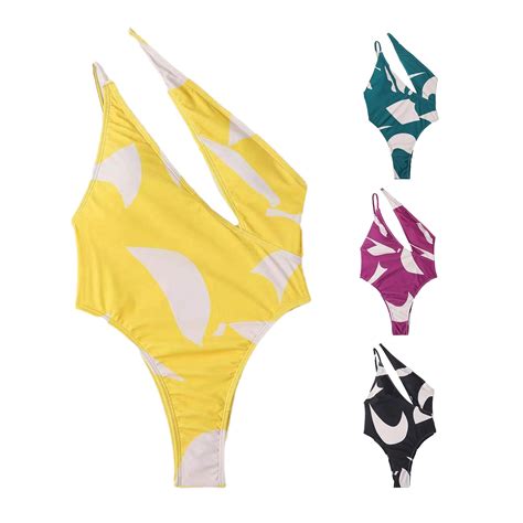 MAILLOT DE BAIN Femmes Bikini Imprimé numérique à une épaule à une épaule dune épaule dépaule