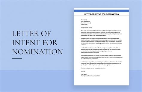 Award Nomination Letter Template Infoupdate Org