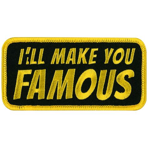 Hot Leathers Ppl9429 Ill Make You Famous Patch Brock Black Designs