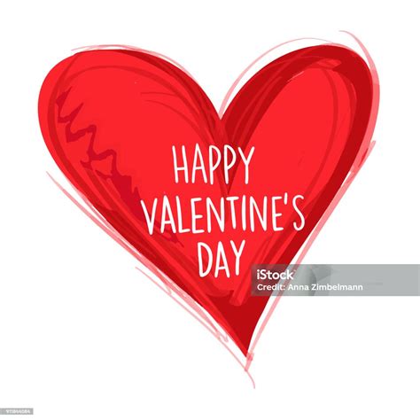 Happy Valentines Day Lettering Card Vector Illustration Valentines