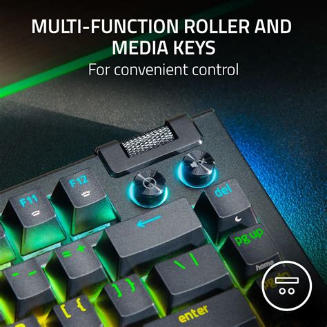 Razer BlackWidow V4 75 Mechanical Gaming Keyboard Hot Swappable Design Tactile Switches
